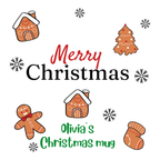 Gingerbread Treats Name Christmas Mug – original flat artwork