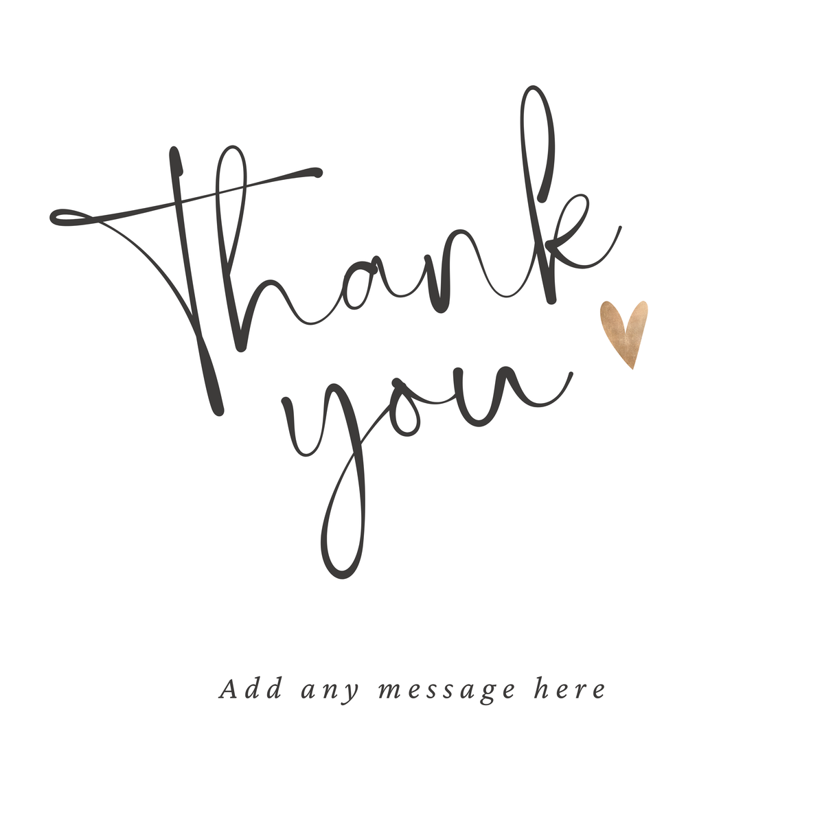 Gold Heart Thank You Mug – original flat artwork