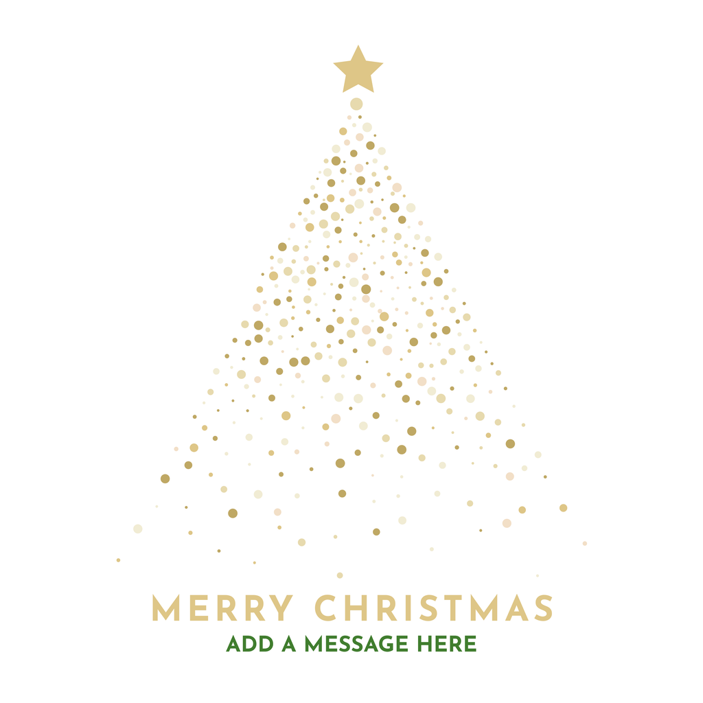 Gold Star Christmas Tree Mug – original flat artwork