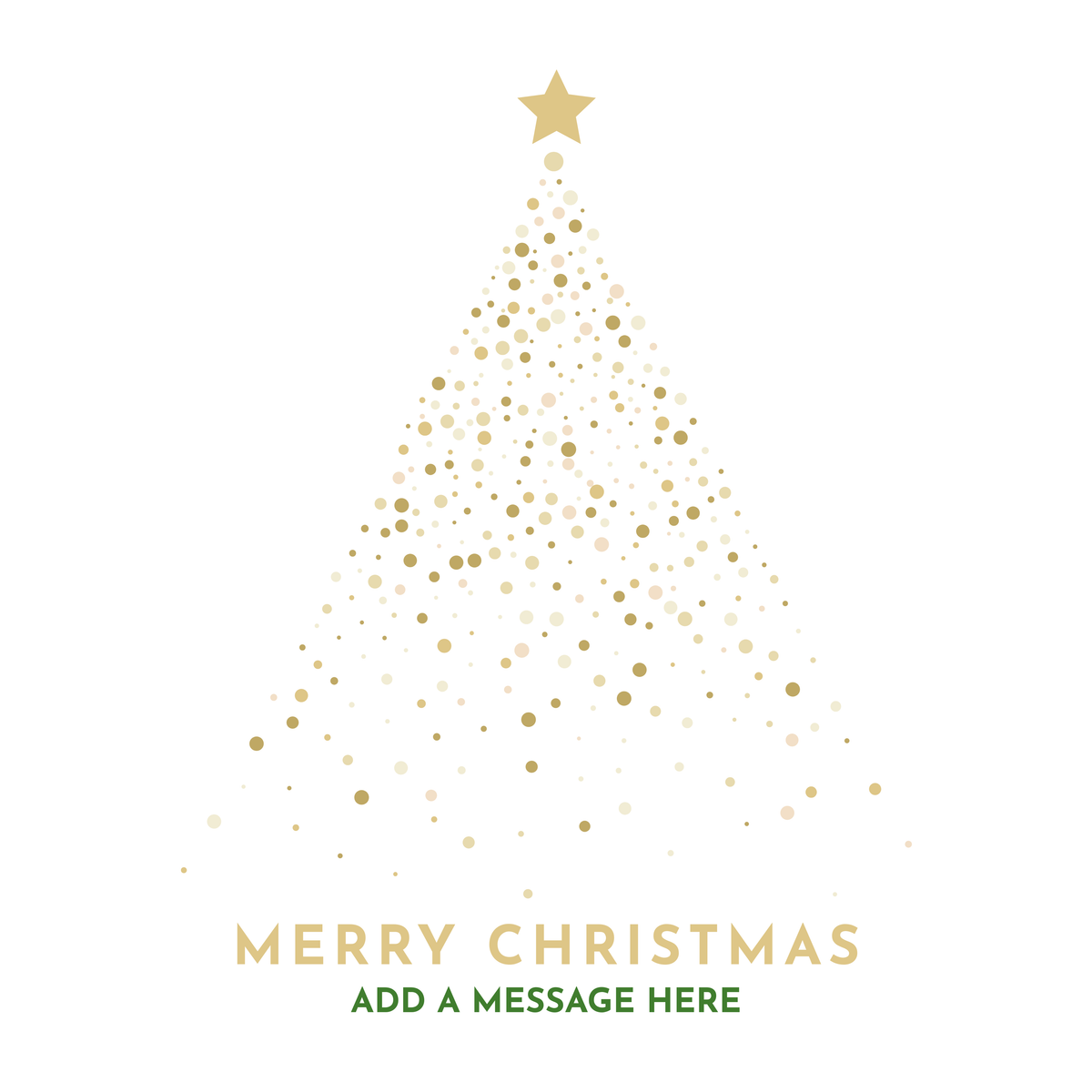 Gold Star Christmas Tree Mug – original flat artwork