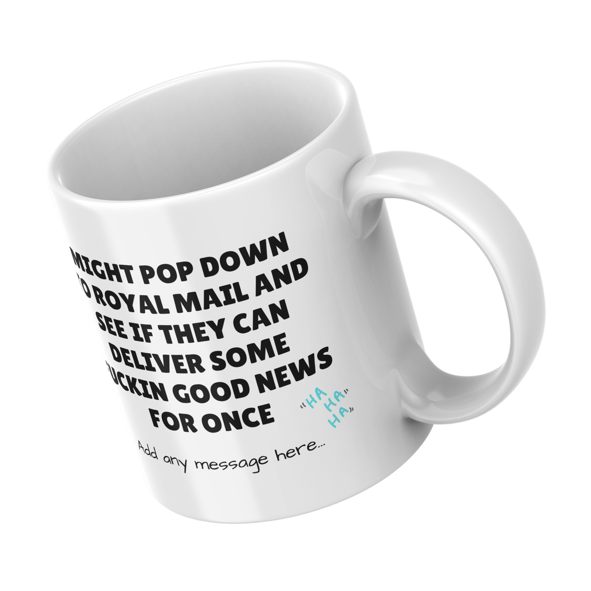 Good News Royal Mail Mug – angled view