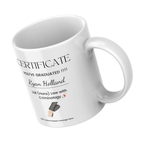 Graduation Certificate Mug – angled view