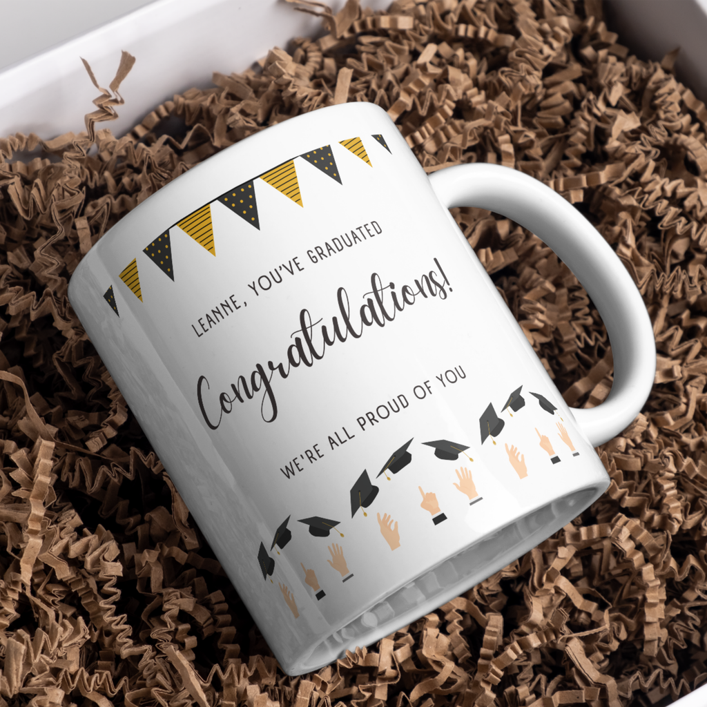 Graduation Congratulations Mug – gift presentation on paper packing