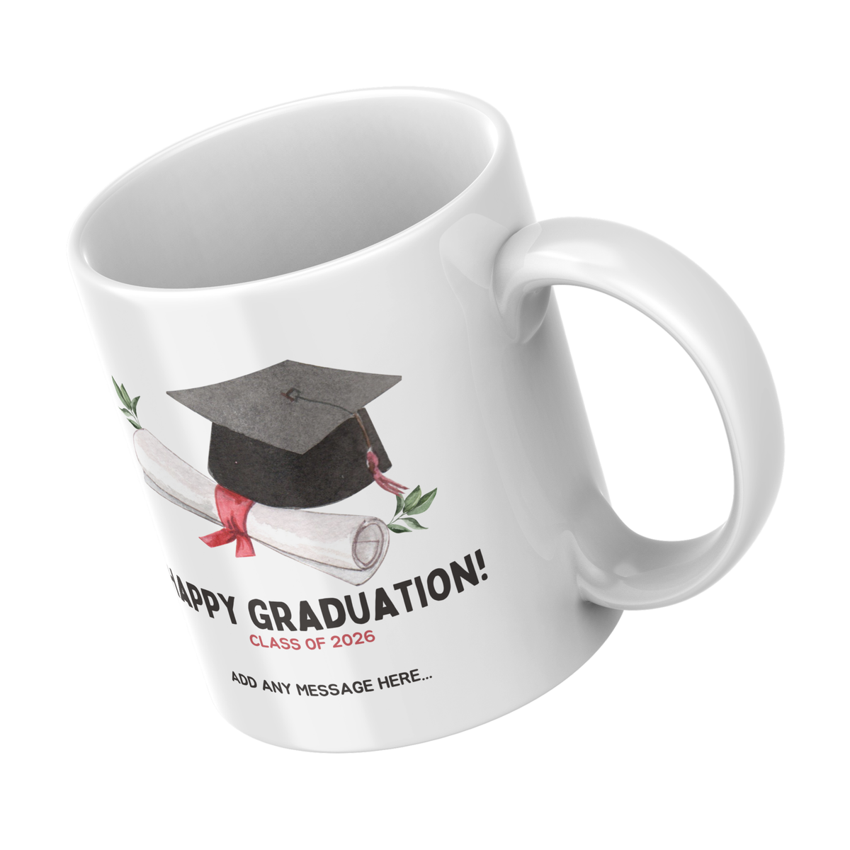Graduation Mug – angled view