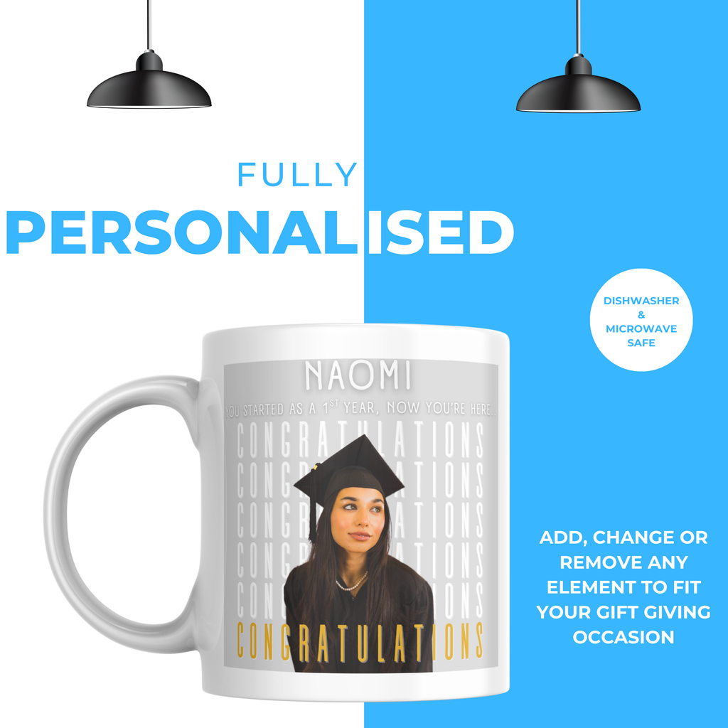 Graduation Photo Mug – personalisation information