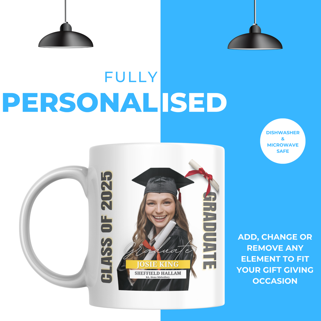 Graduation Photo Mug – personalisation information