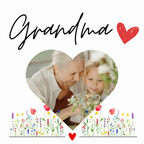 Grandma Heart Photo Mug – original flat artwork