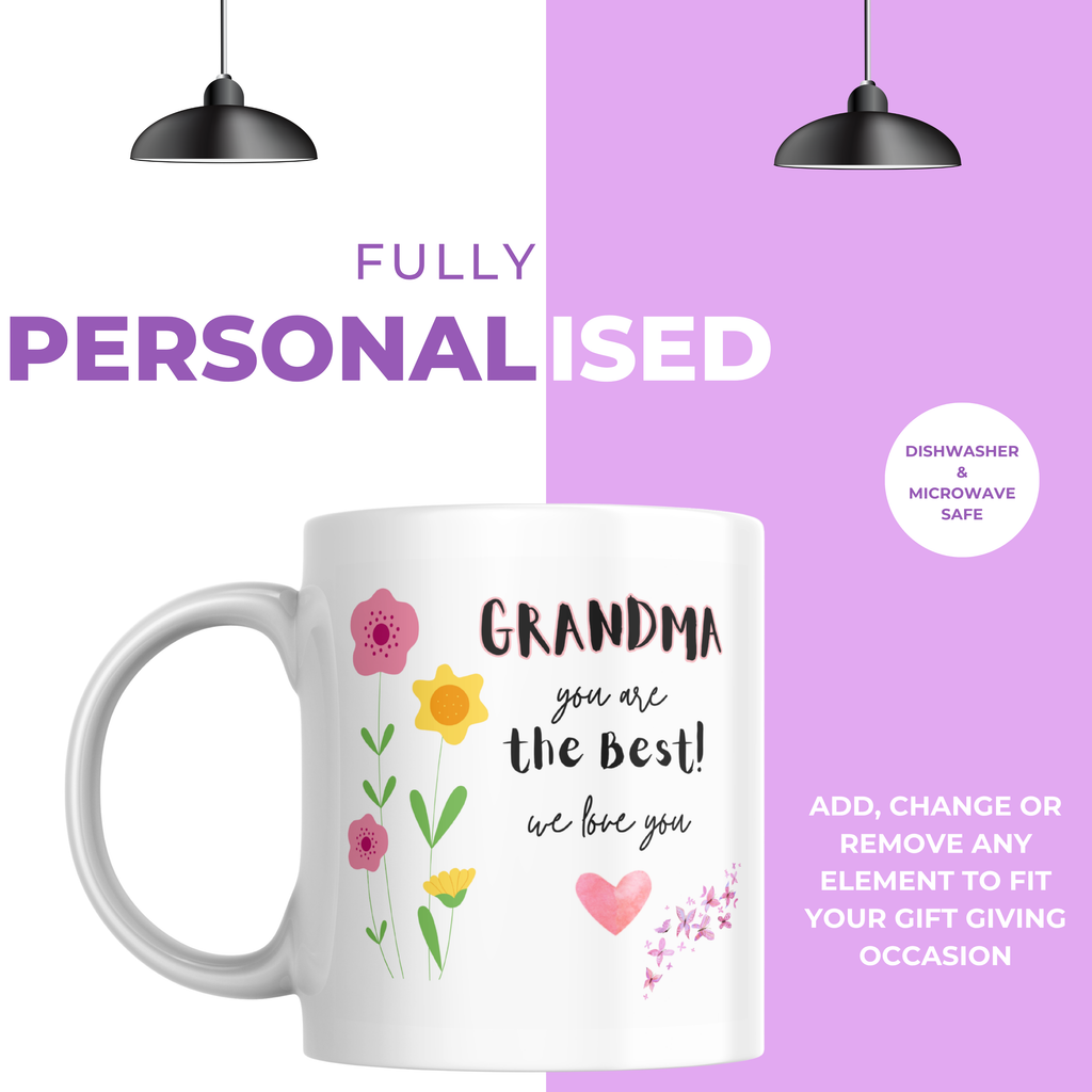 Grandma You Are the Best Mug – personalisation information