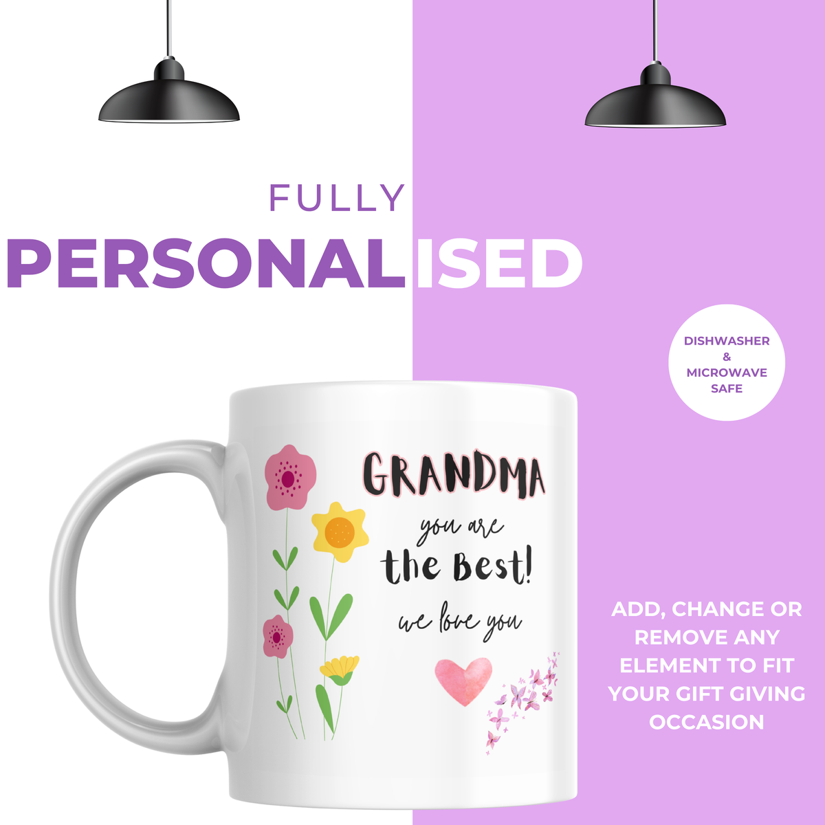 Grandma You Are the Best Mug – personalisation information