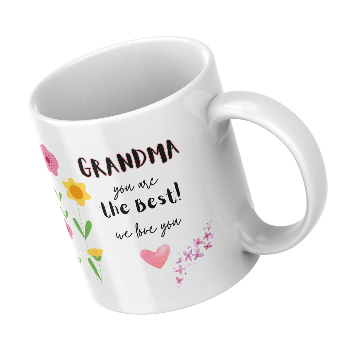 Grandma You Are the Best Mug – angled view