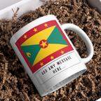 Personalised Grenada flag mug – gift presentation on paper packing