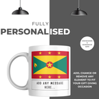 Personalised Grenada flag mug – personalisation and care information