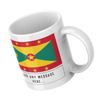 Personalised Grenada flag mug – angled view