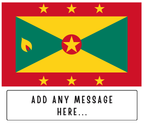 Personalised Grenada flag mug – flat source artwork with space for a personalised message