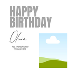 Grey Birthday Photo Mug – flat artwork showing photo placeholder
