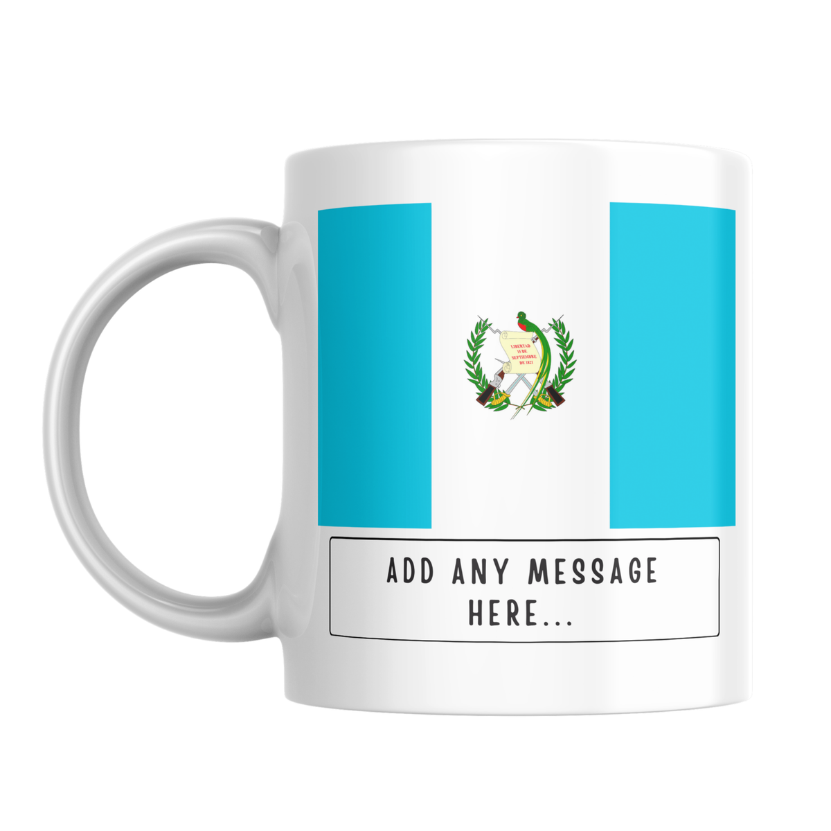 Personalised Guatemala flag mug – front view
