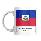Personalised Haiti flag mug – front view