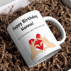 Happy Birthday Nanna Mug – gift presentation on paper packing