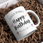 Happy Birthday Nanna Name Mug – gift presentation on paper packing