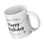 Happy Birthday Nanna Name Mug – angled view