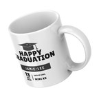 Happy Graduation Mug – angled view