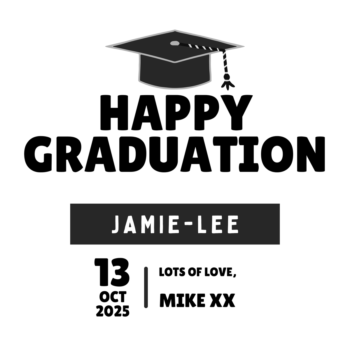 Happy Graduation Mug – original flat artwork