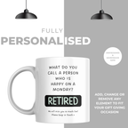 Happy on a Monday Retired Mug – personalisation information