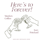 Here’s to Forever Champagne Engagement Mug – original flat artwork