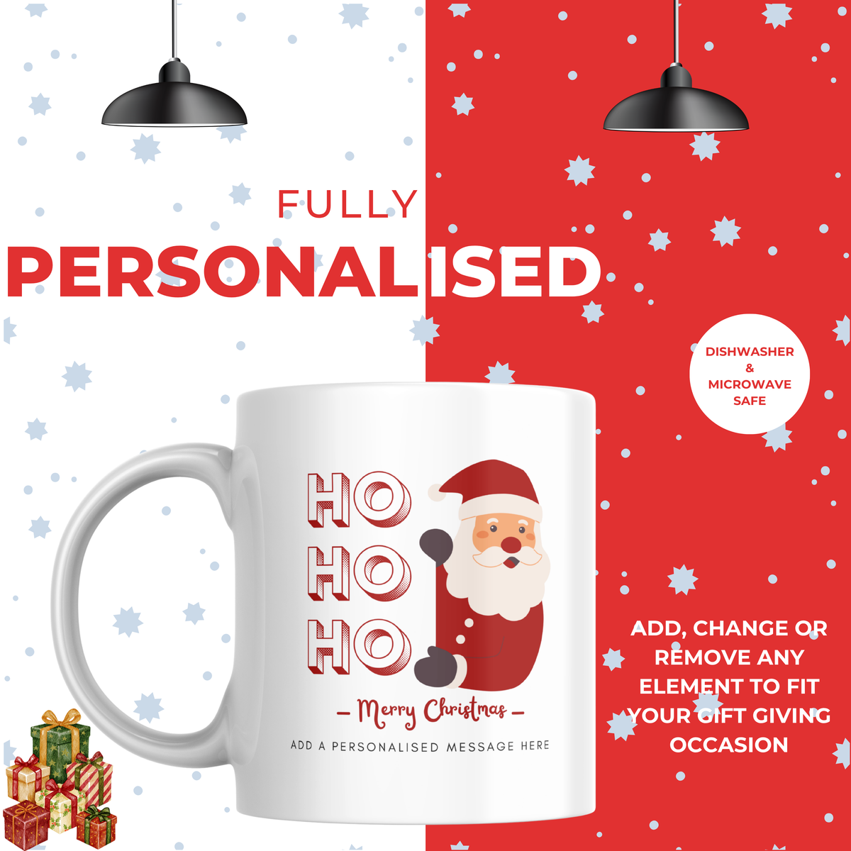Ho Ho Ho Santa Christmas Mug – personalisation information