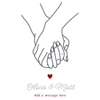 Holding Hands Engagement Mug – original flat artwork