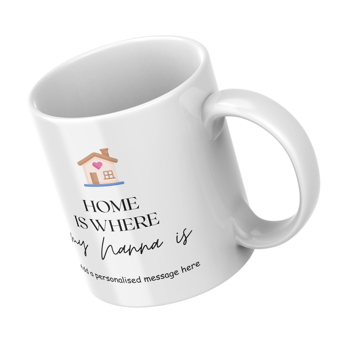 Home Is Where My Nanna Is Mug – angled view