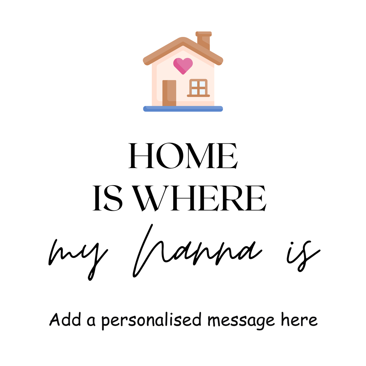 Home Is Where My Nanna Is Mug – original flat artwork
