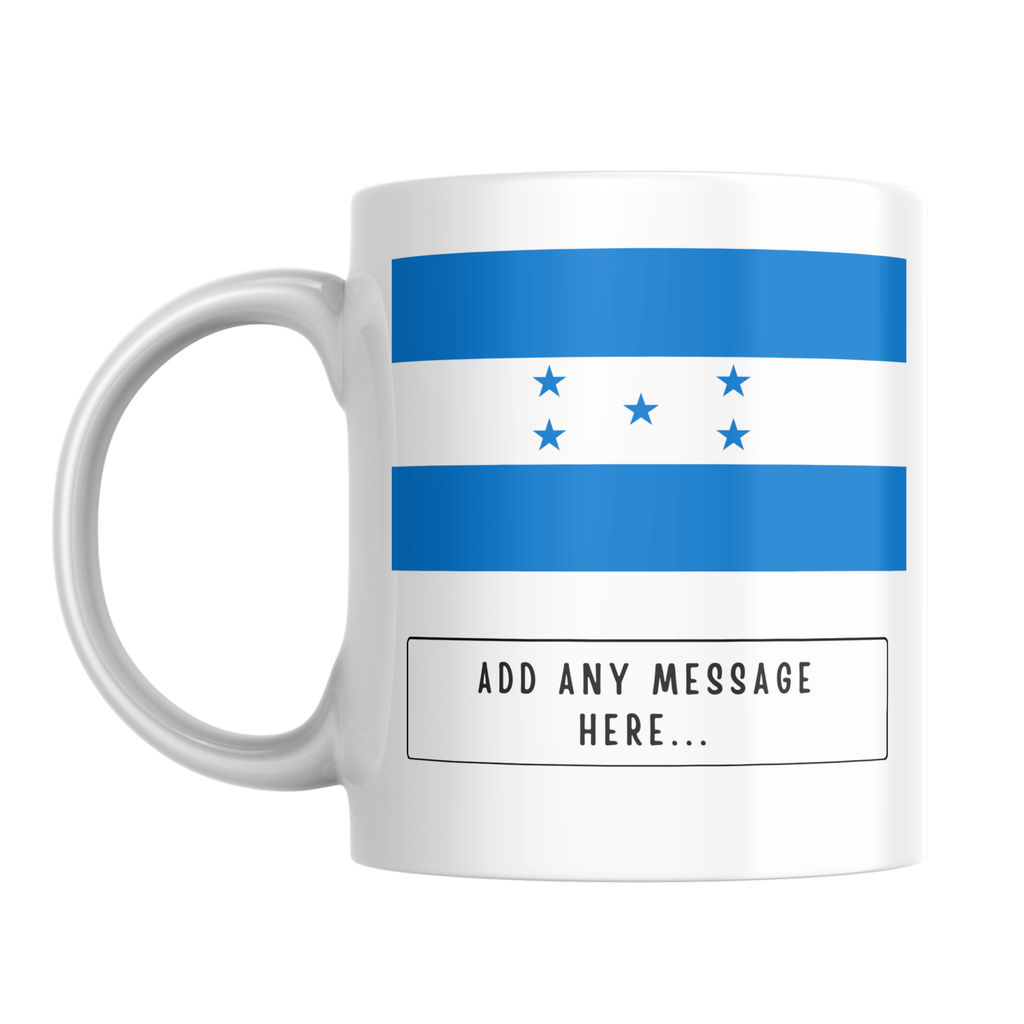 Personalised Honduras flag mug – front view