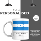 Personalised Honduras flag mug – personalisation and care information