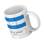 Personalised Honduras flag mug – angled view