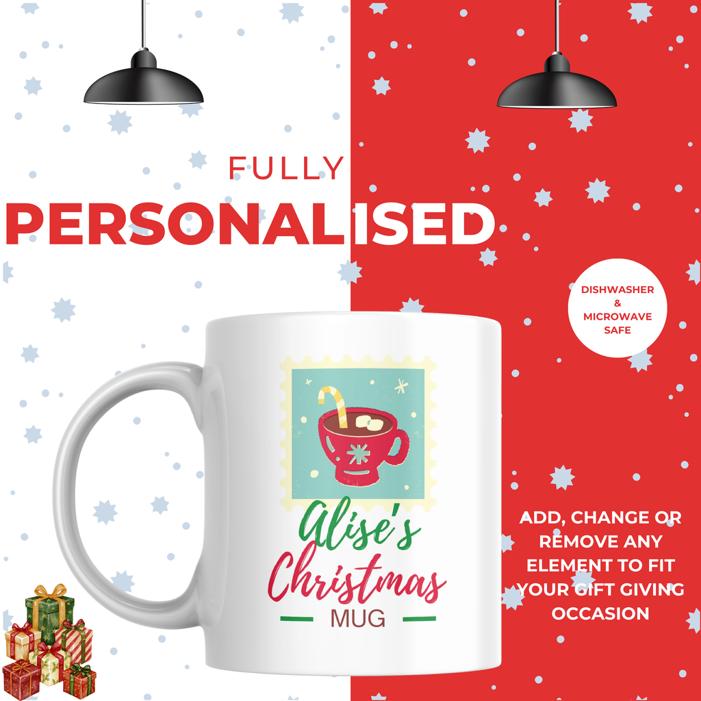 Hot Chocolate Name Christmas Mug – personalisation information