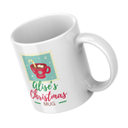 Hot Chocolate Name Christmas Mug – angled view