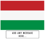 Personalised Hungary flag mug – flat source artwork with space for a personalised message