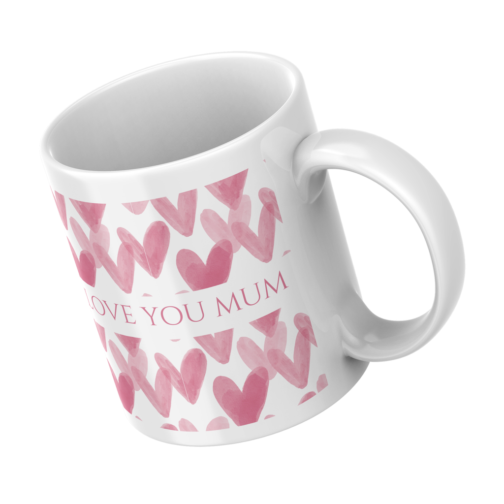 I Love You Mum Mug – angled view