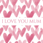 I Love You Mum Mug – original flat artwork