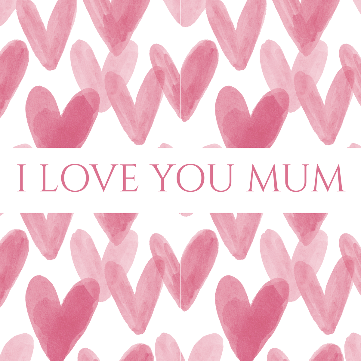 I Love You Mum Mug – original flat artwork