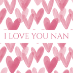 I Love You Nan Mug – original flat artwork