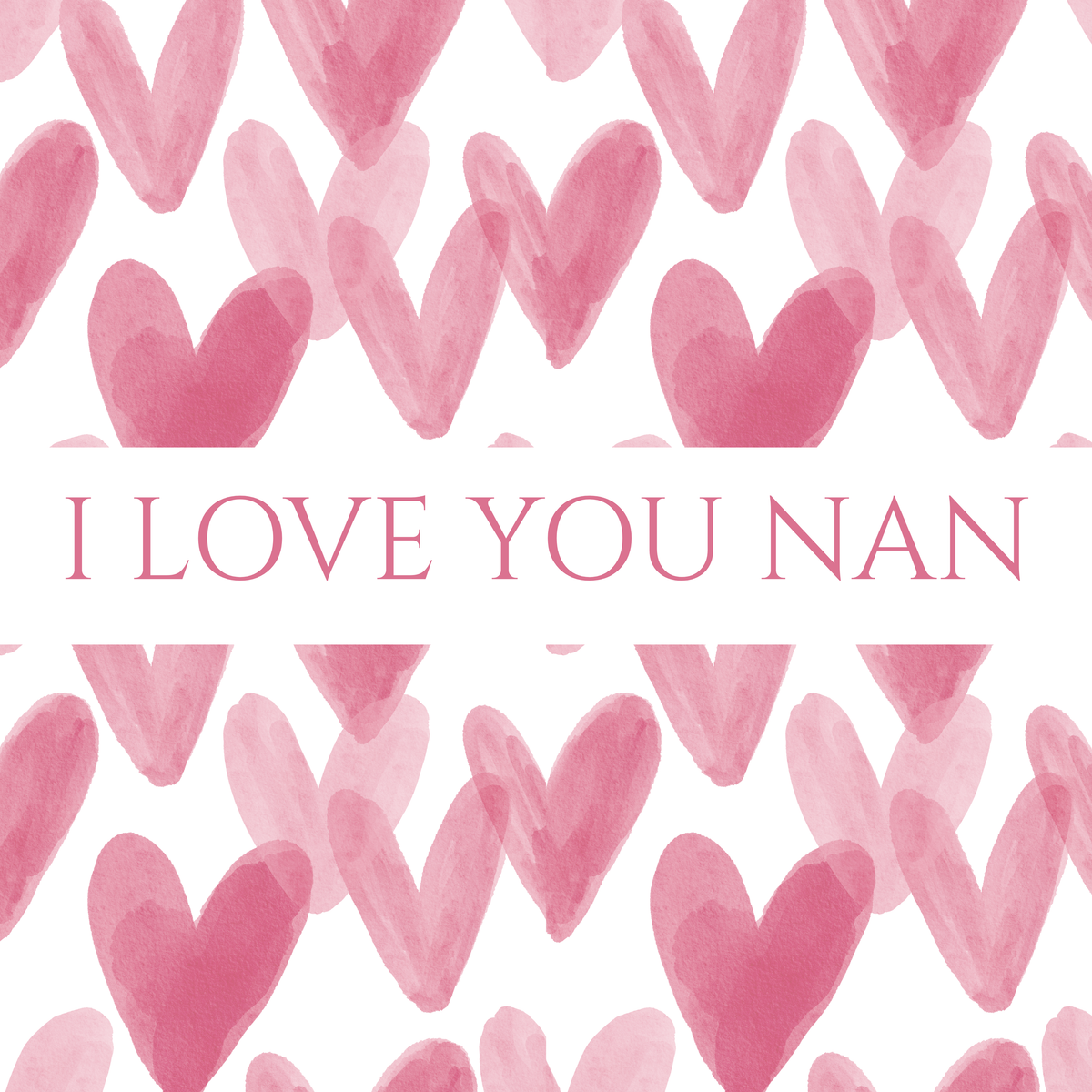 I Love You Nan Mug – original flat artwork