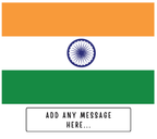 Personalised India flag mug – flat source artwork with space for a personalised message