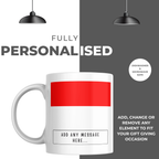 Personalised Indonesia flag mug – personalisation and care information