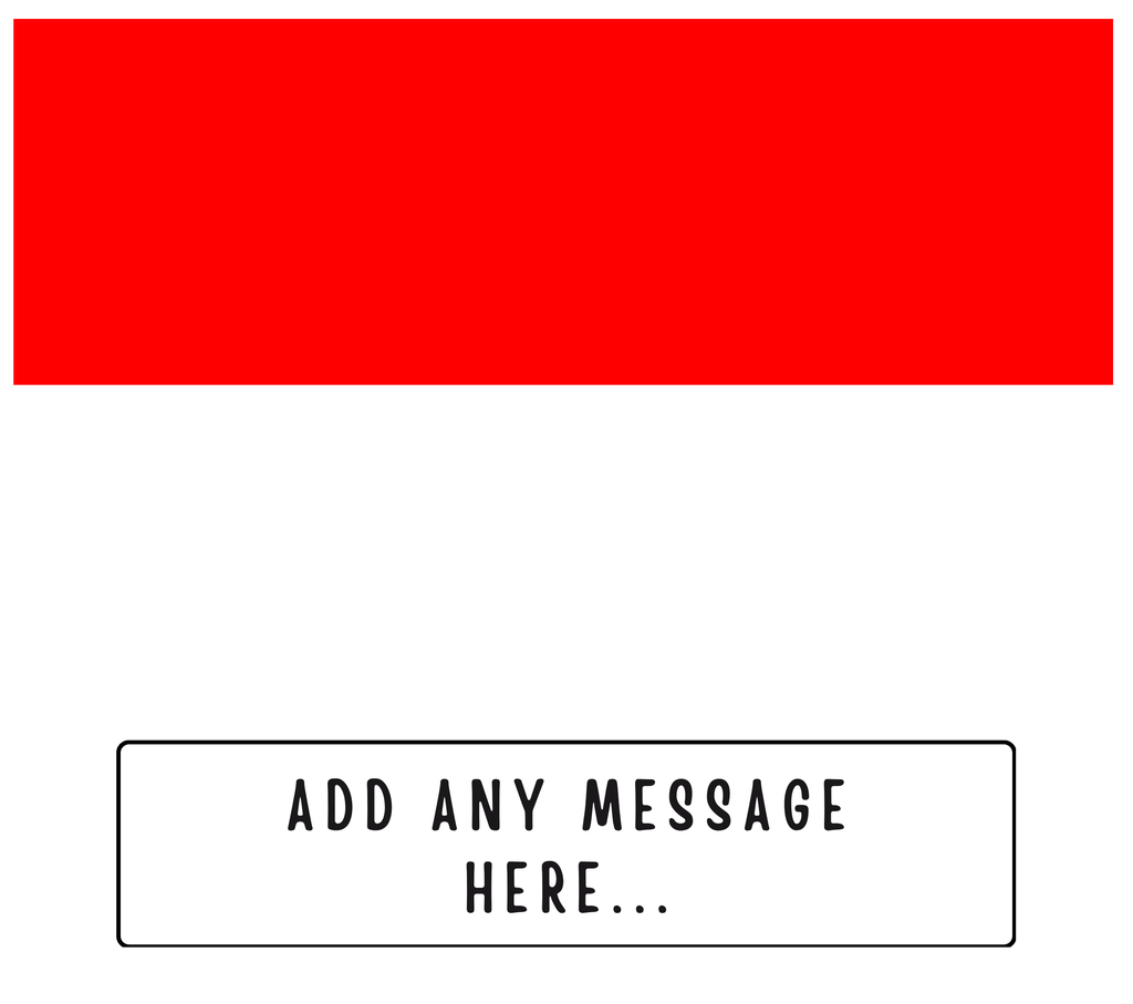 Personalised Indonesia flag mug – flat source artwork with space for a personalised message