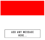 Personalised Indonesia flag mug – flat source artwork with space for a personalised message