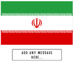 Personalised Iran flag mug – flat source artwork with space for a personalised message