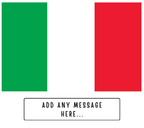 Personalised Italy flag mug – flat source artwork with space for a personalised message