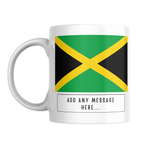 Personalised Jamaica flag mug – front view